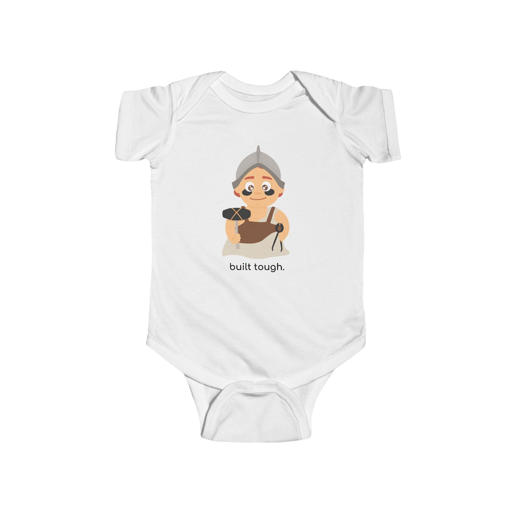 Little Hephaestus ‘Built Tough’ Baby Onesie