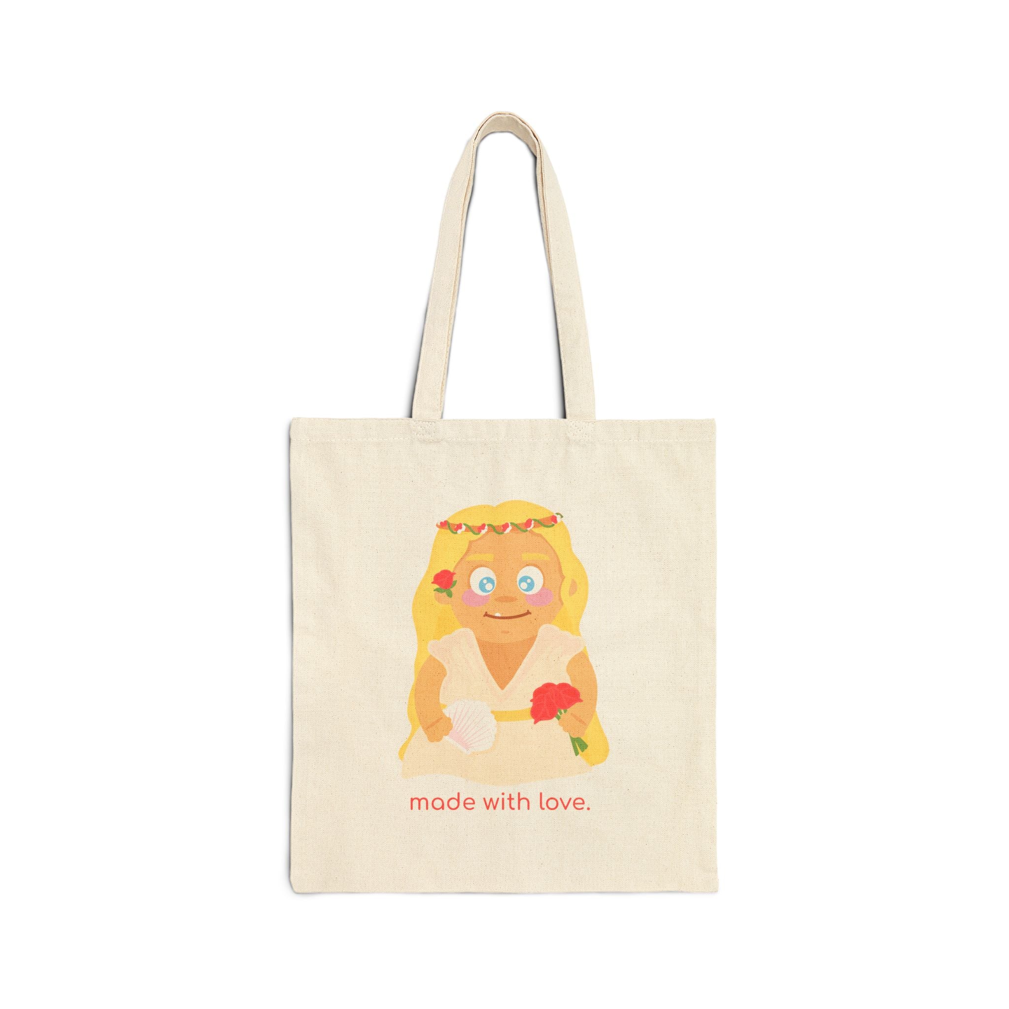 Little Aphrodite 'made with love' Cotton Canvas Bag