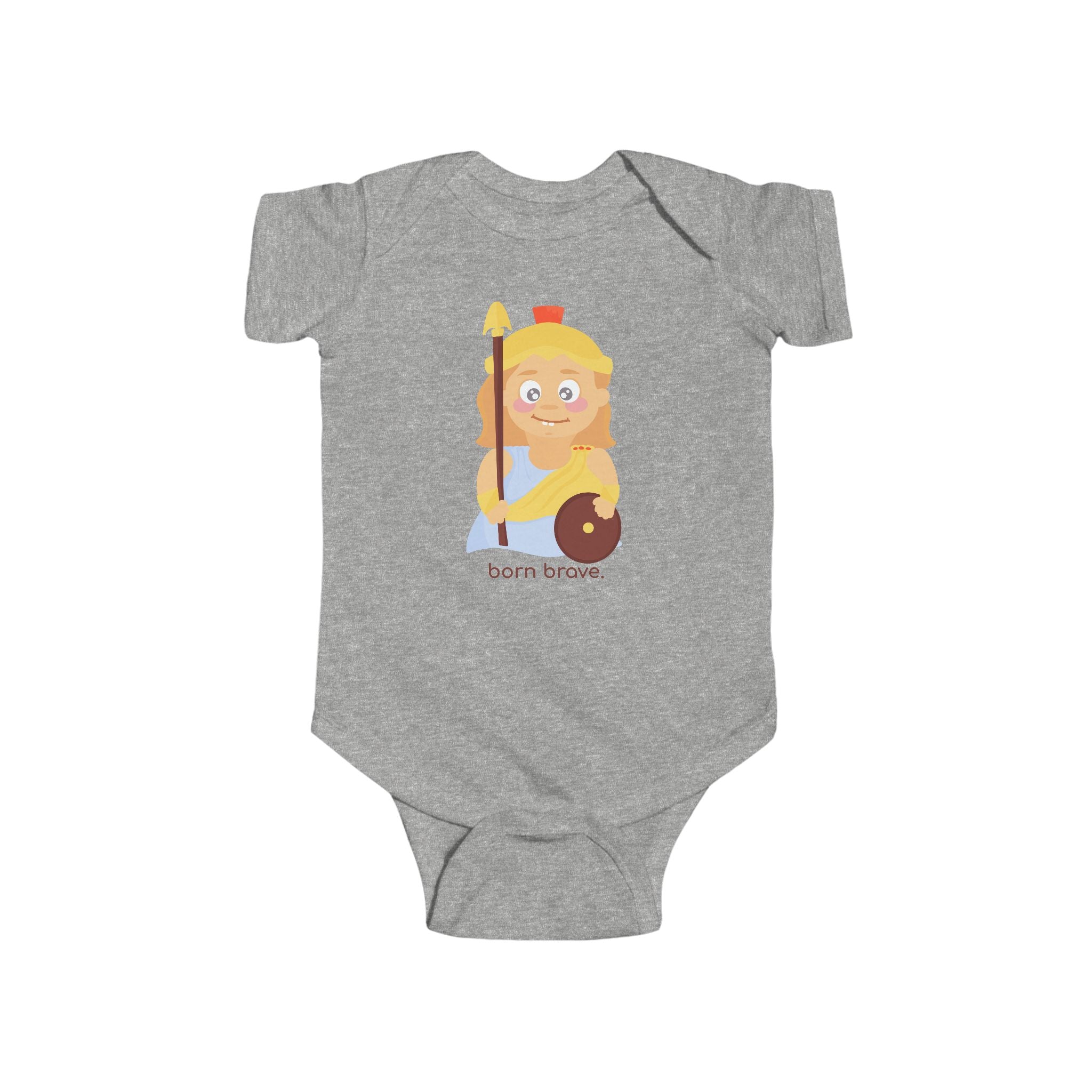 Little Athena 'Born Brave' Baby Onesie
