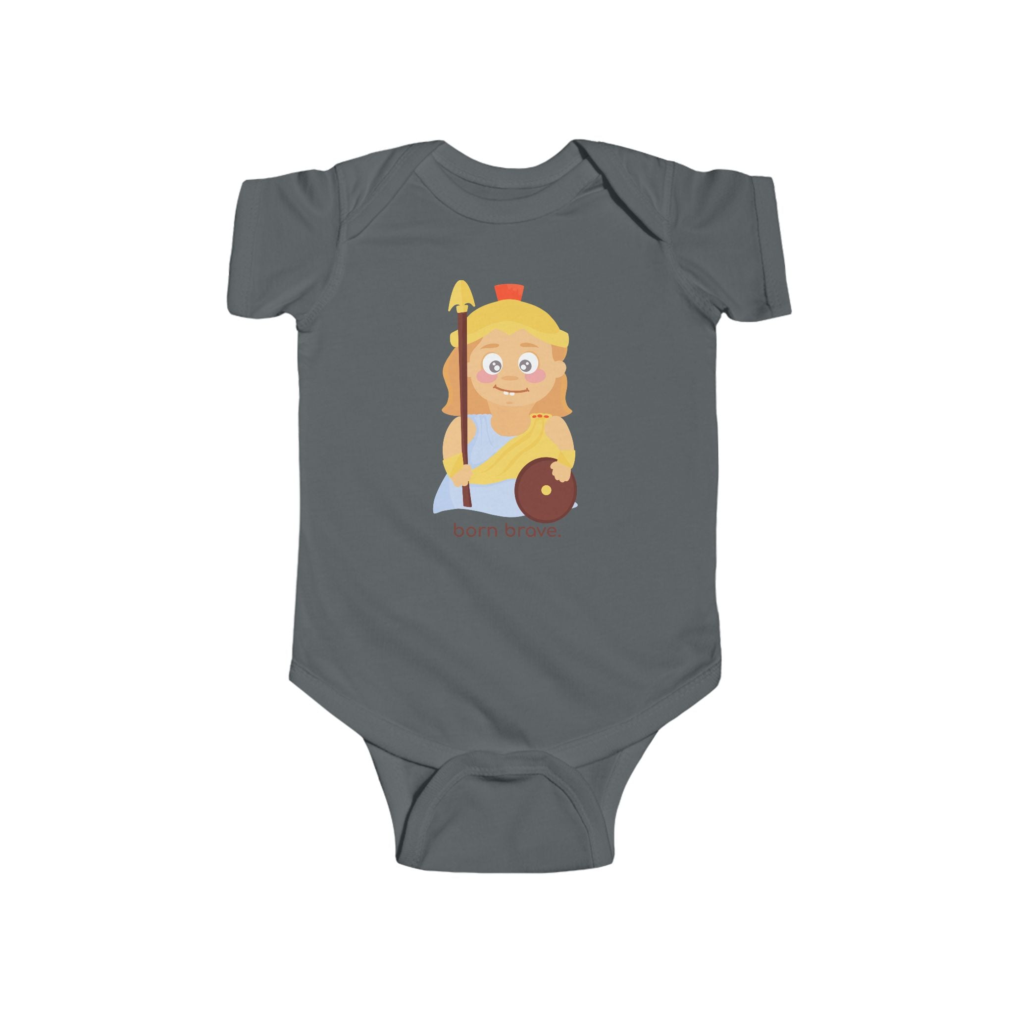 Little Athena 'Born Brave' Baby Onesie