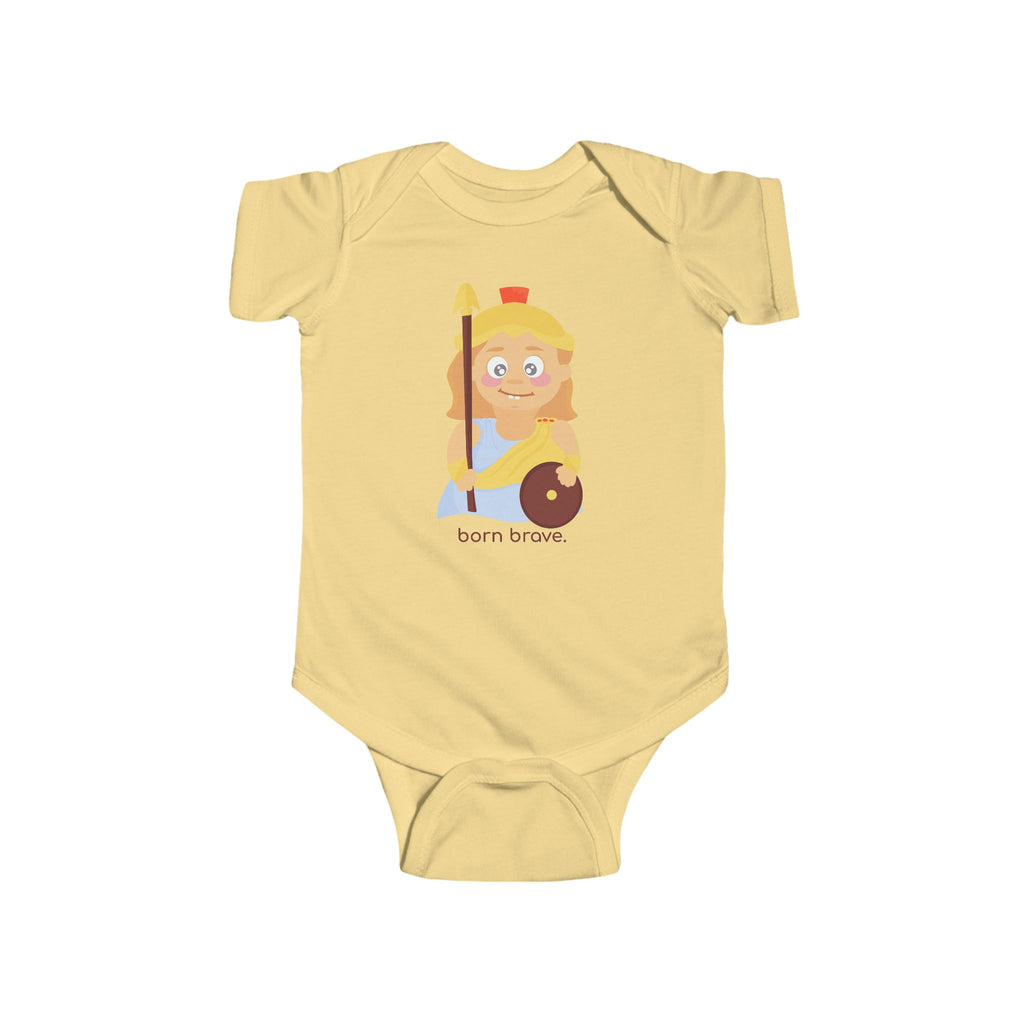 Little Athena 'Born Brave' Baby Onesie