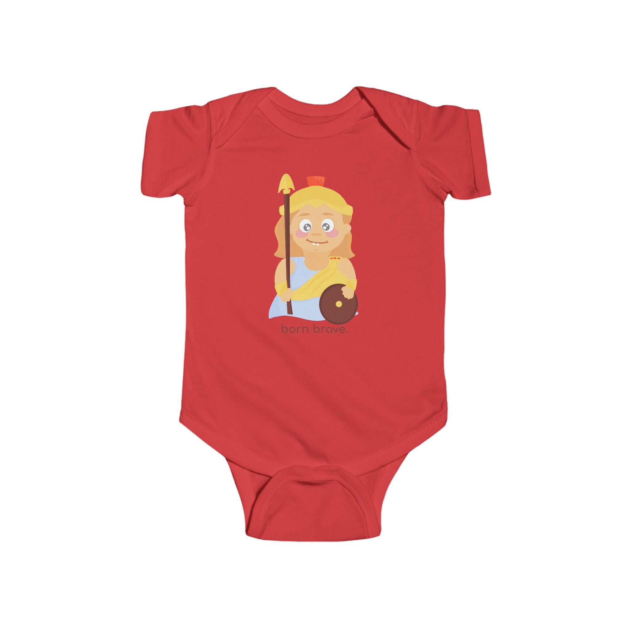 Little Athena 'Born Brave' Baby Onesie