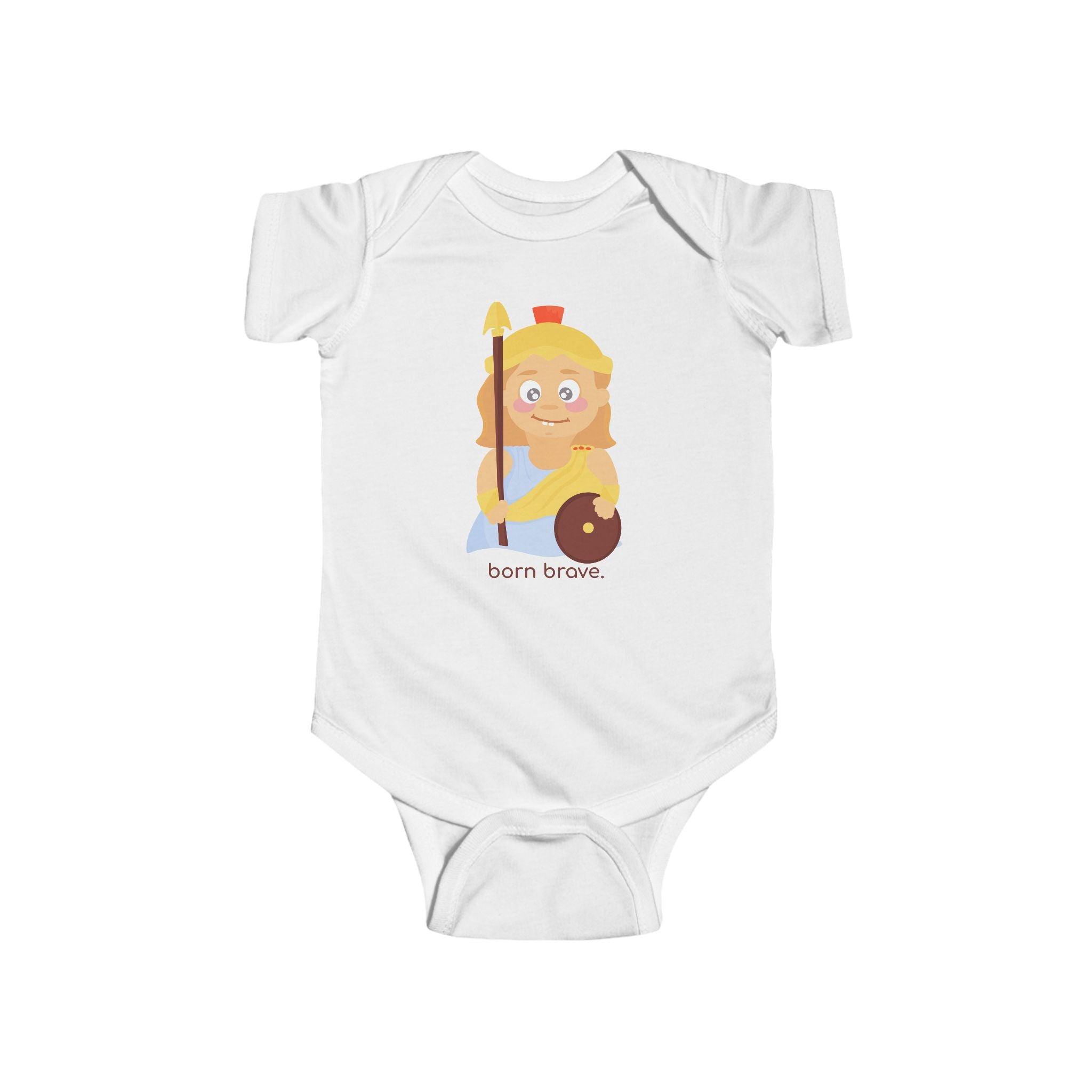 Little Athena 'Born Brave' Baby Onesie