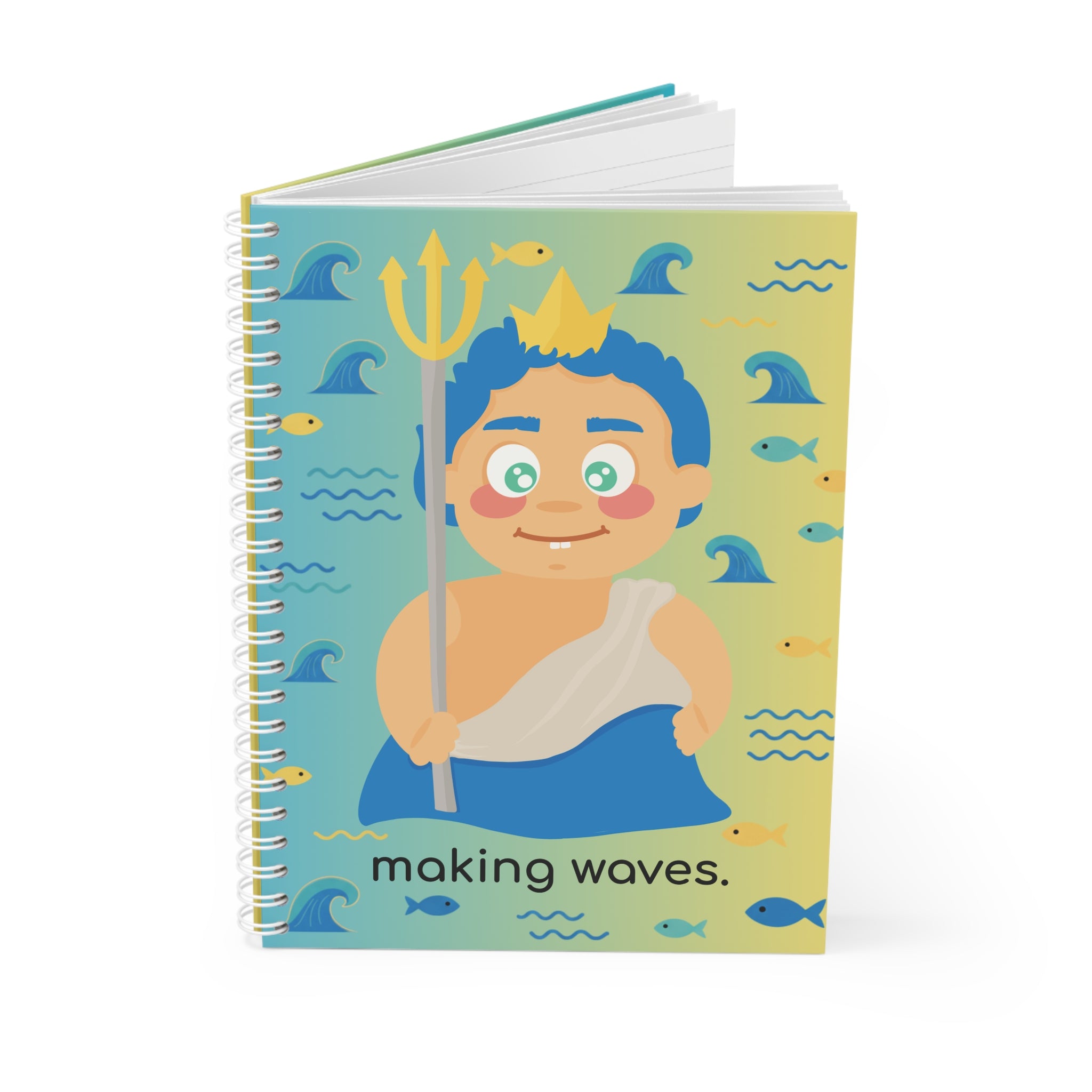 Little Poseidon ‘Making Waves’ Spiral Notebook
