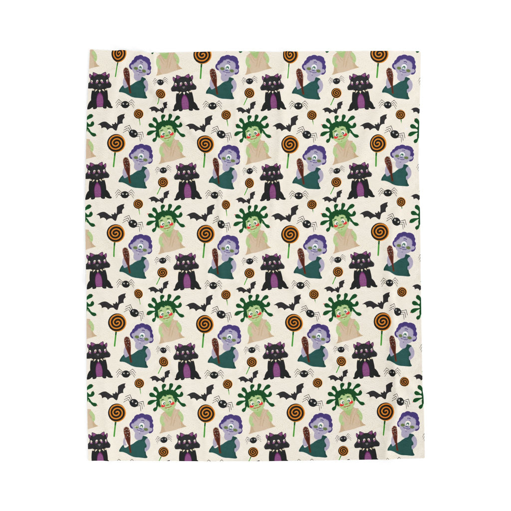 Halloween Monsters Velveteen Plush Blanket