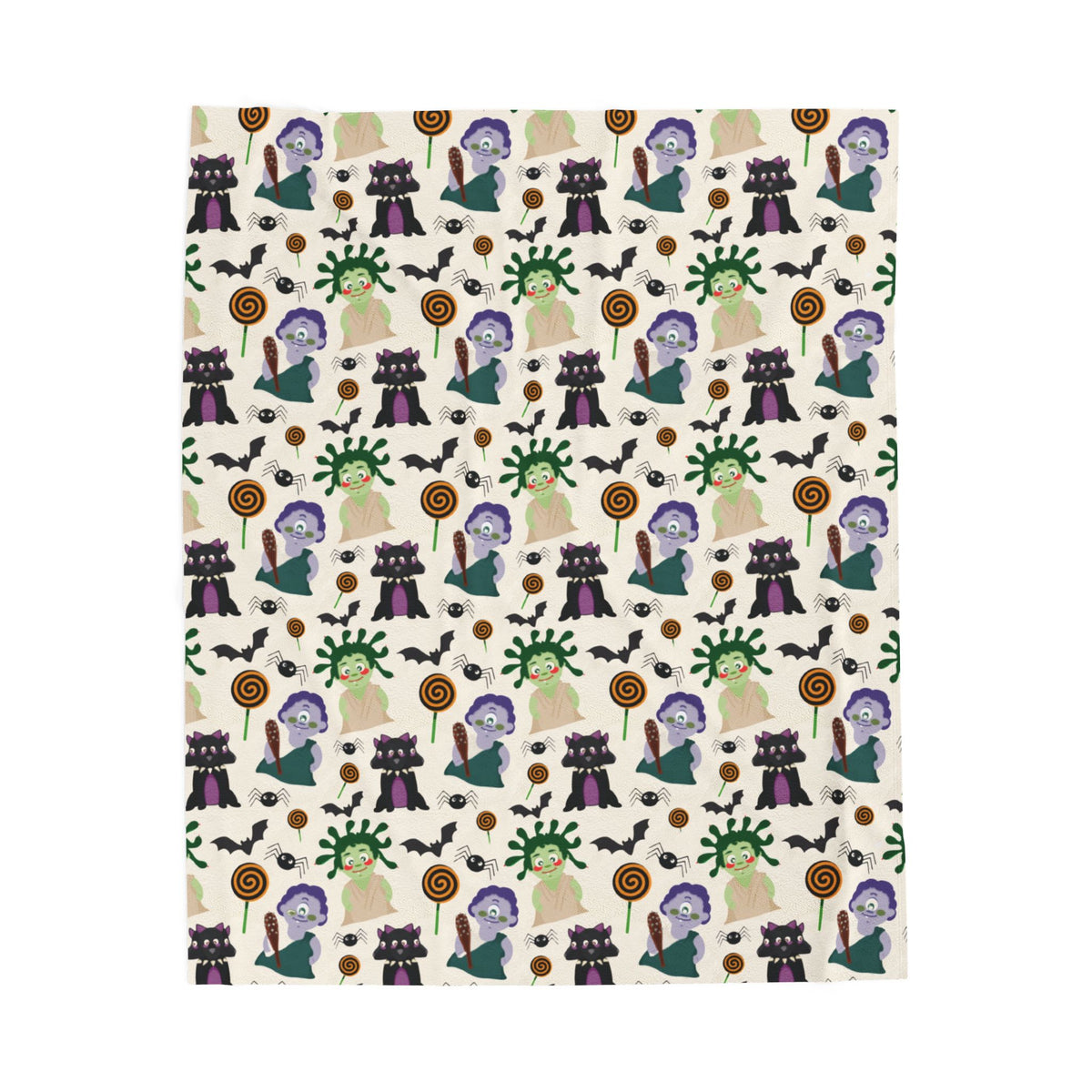 Halloween Monsters Velveteen Plush Blanket