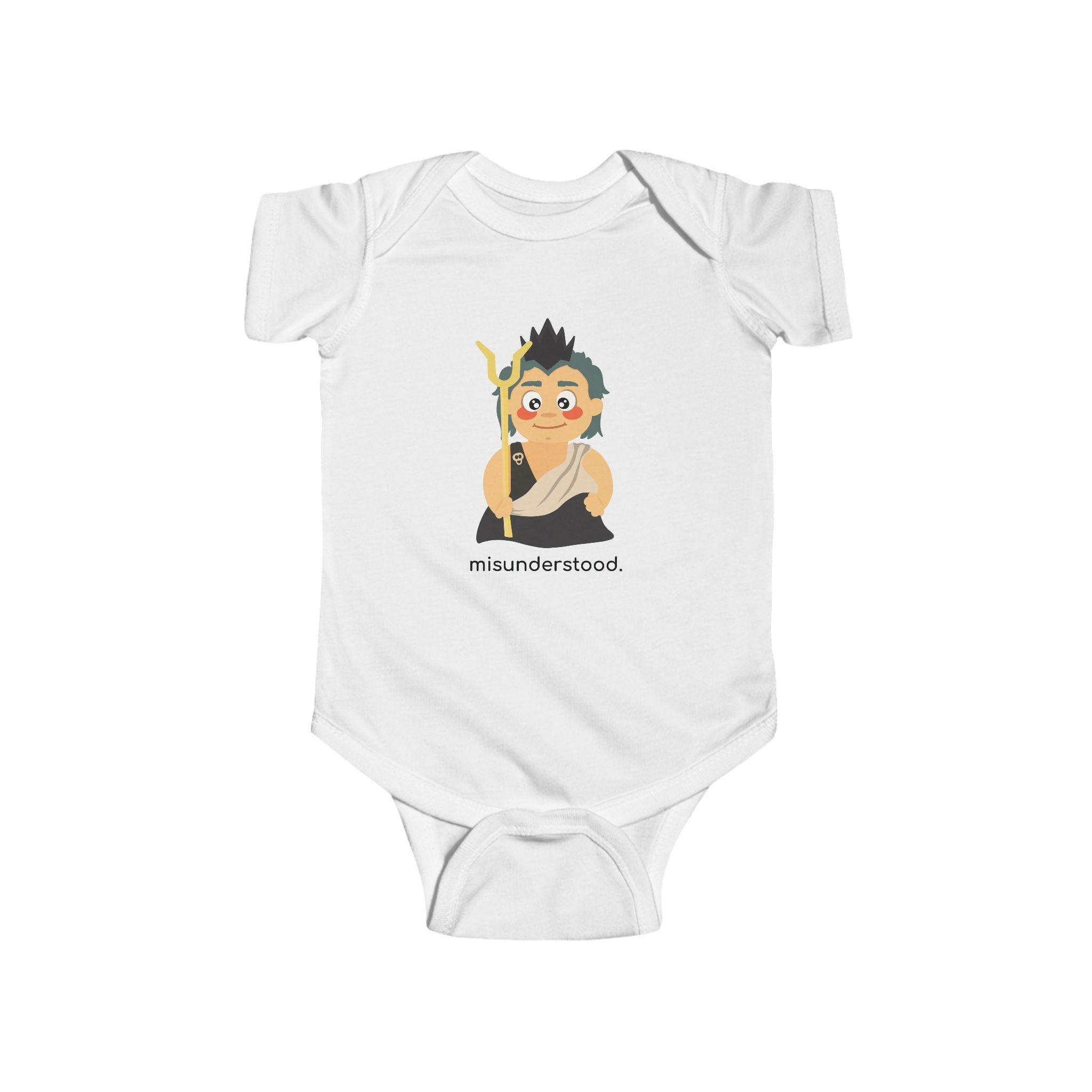 Little Hades ‘Misunderstood’ Baby Onesie