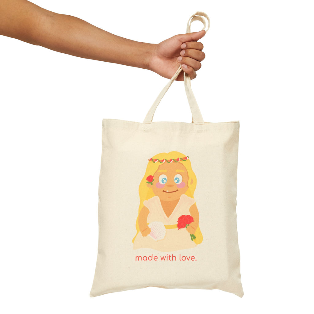 Little Aphrodite 'made with love' Cotton Canvas Bag