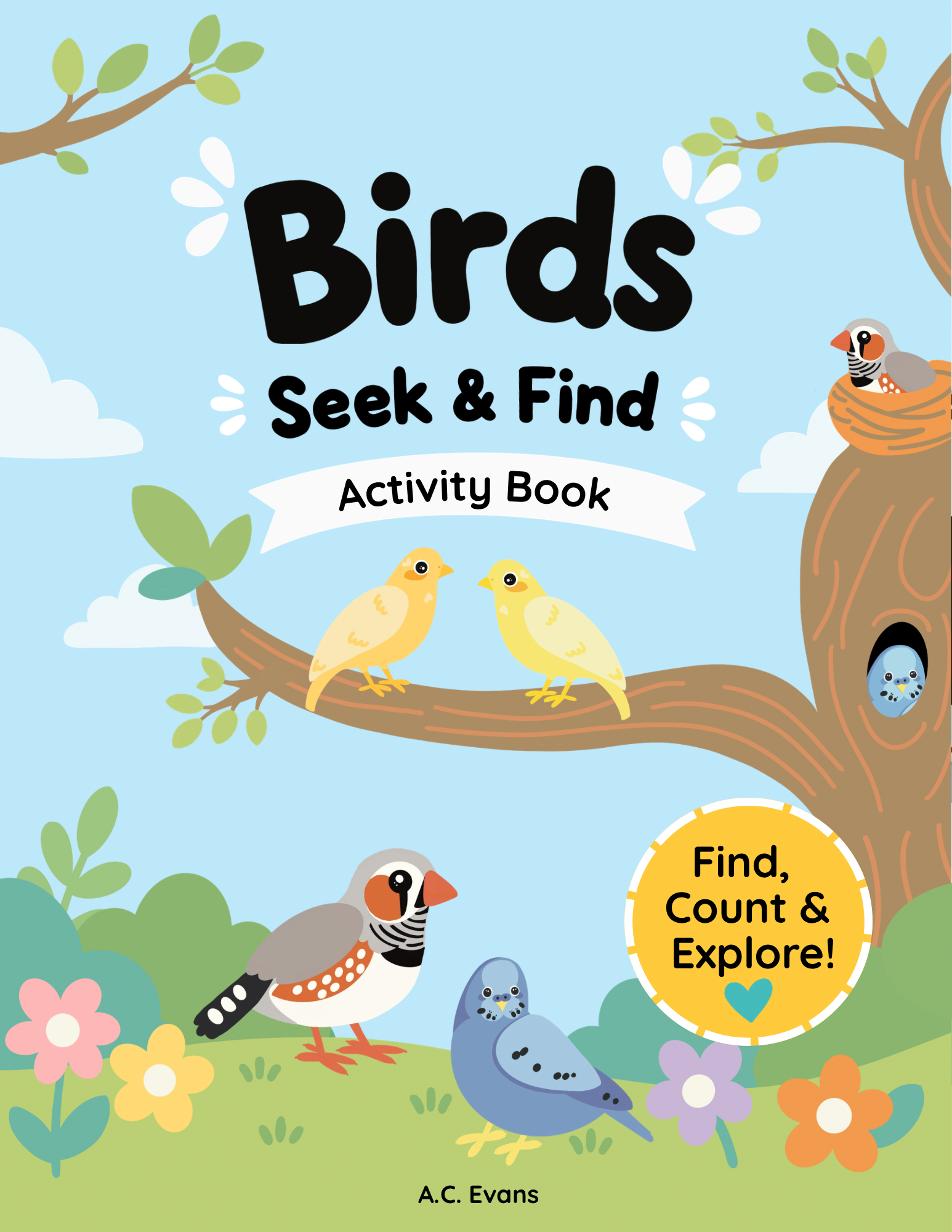 Birds Seek and Find Activity Book: A Colorful Counting Adventure, Ages 2 to 5  - Paperback
