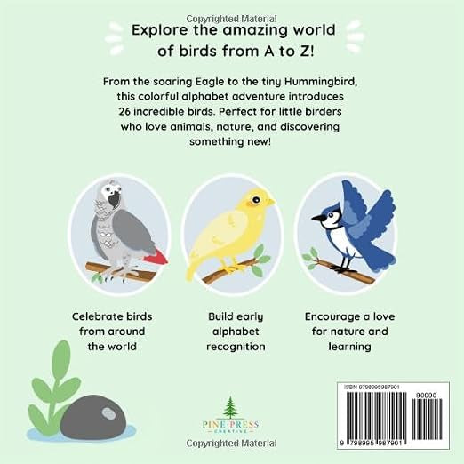 Birds A to Z, An Alphabet Adventure: ABC Alphabet Book - Paperback