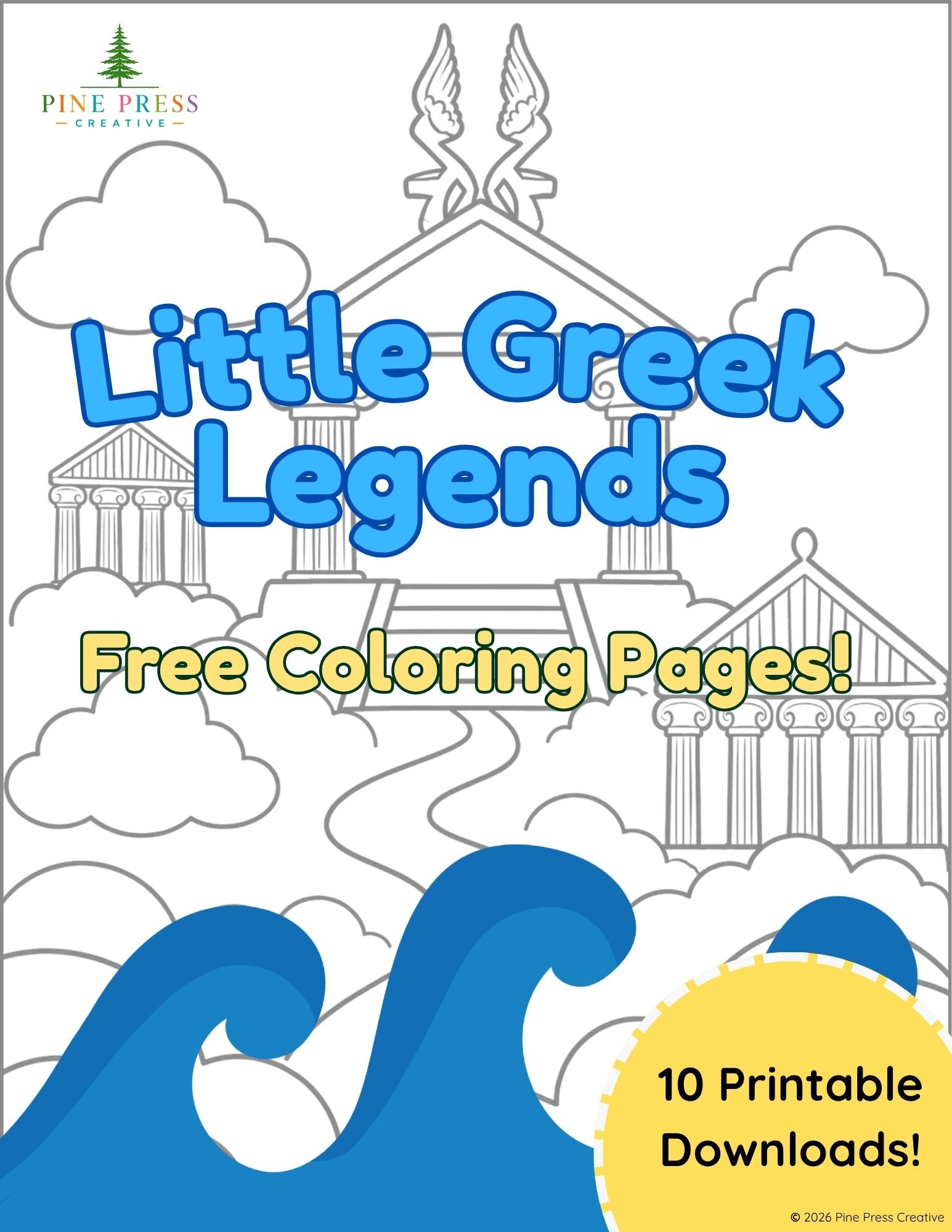 FREE Little Greek Legends Coloring Pages (Printable PDF)