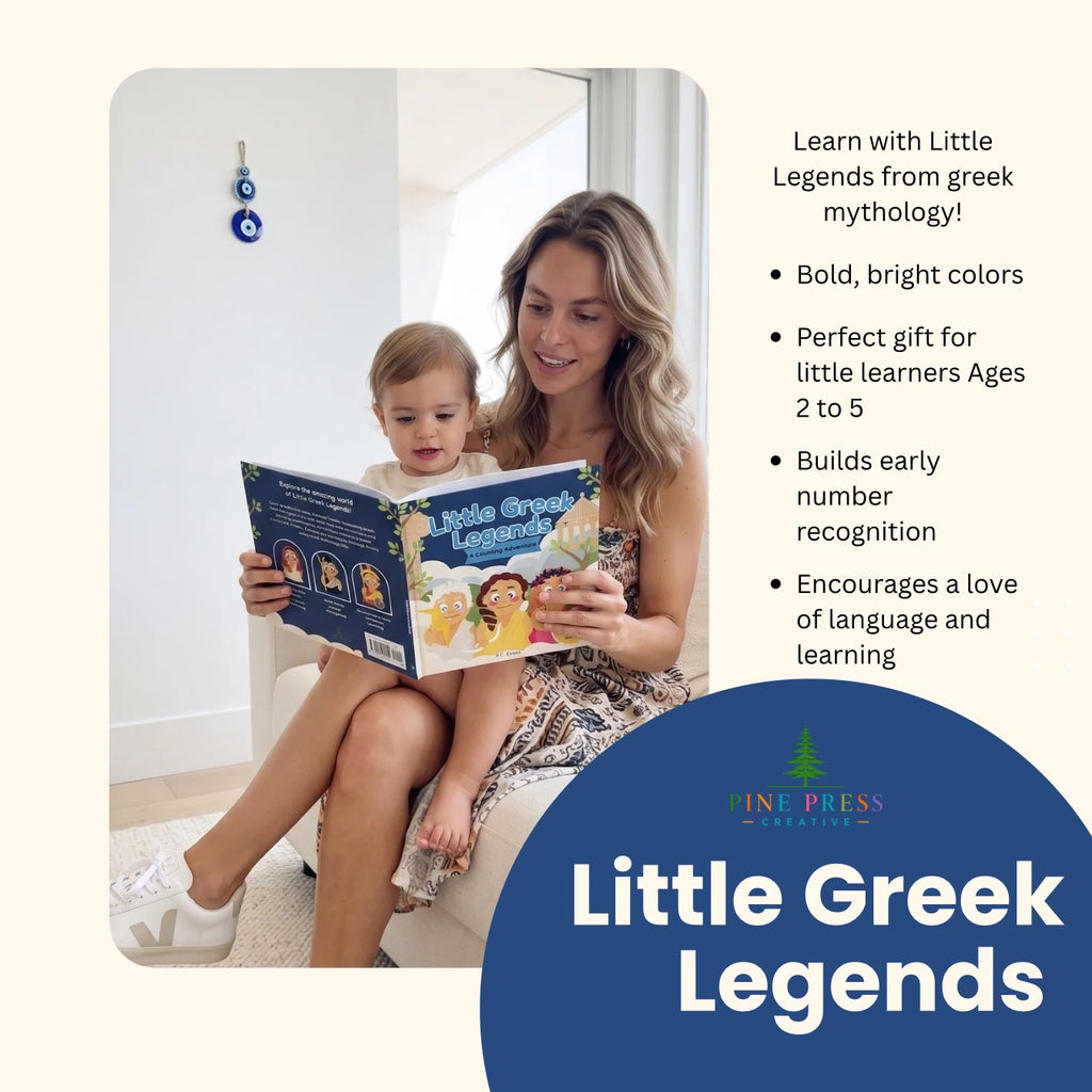 Little Greek Legends, English - Greek Counting Book, Ages 2-5