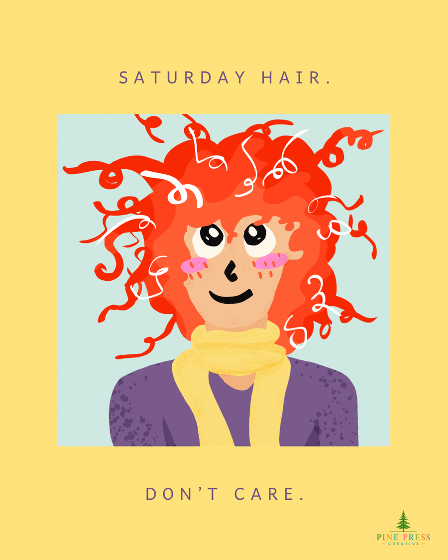 Saturday morning self portrait. 😂Woke up looking suspiciously similar to this little lady today.Hair: ambitious.Coffee: required.Plans: absolutely not.At least the curls are having a good time. ☕️❤️